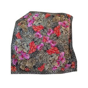 Floral‎ Leopard Print Scarf Shawl Women's Fashion Accessory Vintage